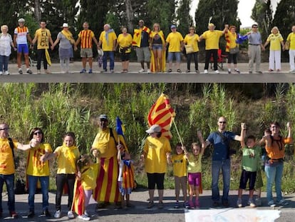 La Asamblea Nacional Catalana cuelga en la red la ‘gigafoto’ de la vía catalana