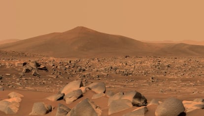 Imagen realizada el pasado 10 de mayo por el rover 'Perseverance' de la NASA en Marte.