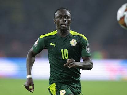 Sadio Mané durante un partido con Senegal este año.
