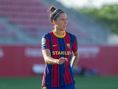 Jennifer Hermoso, durante un partido de esta temporada.