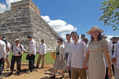 Los presidentes de China y México visitaron Chichen Itzá (México)