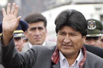 Evo Morales, el lunes en un acto en la ciudad de El Alto.