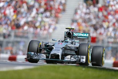 Rosberg, de Mercedes, durante el Gran Premio de Canadá.