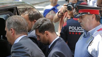 Leo Messi abandona los juzgados el pasado 2 de junio.