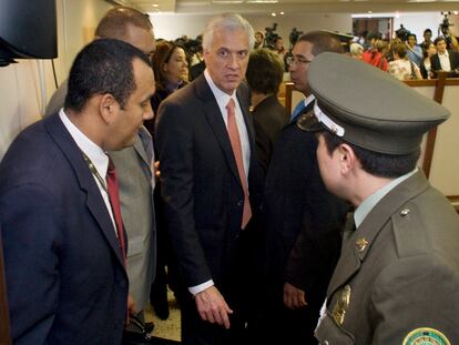 El exalcalde de Bogotá Samuel Moreno, durante un juicio por corrupción, en la capital colombiana, el 19 de septiembre de 2011.