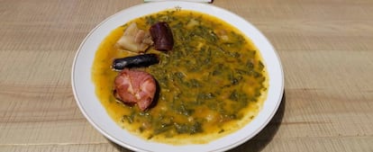 Pote ganador del concurso al mejor pote asturiano, del restaurante La Nueva Allandesa.