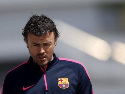 Luis Enrique, en la ciudad deportiva del Barcelona. 