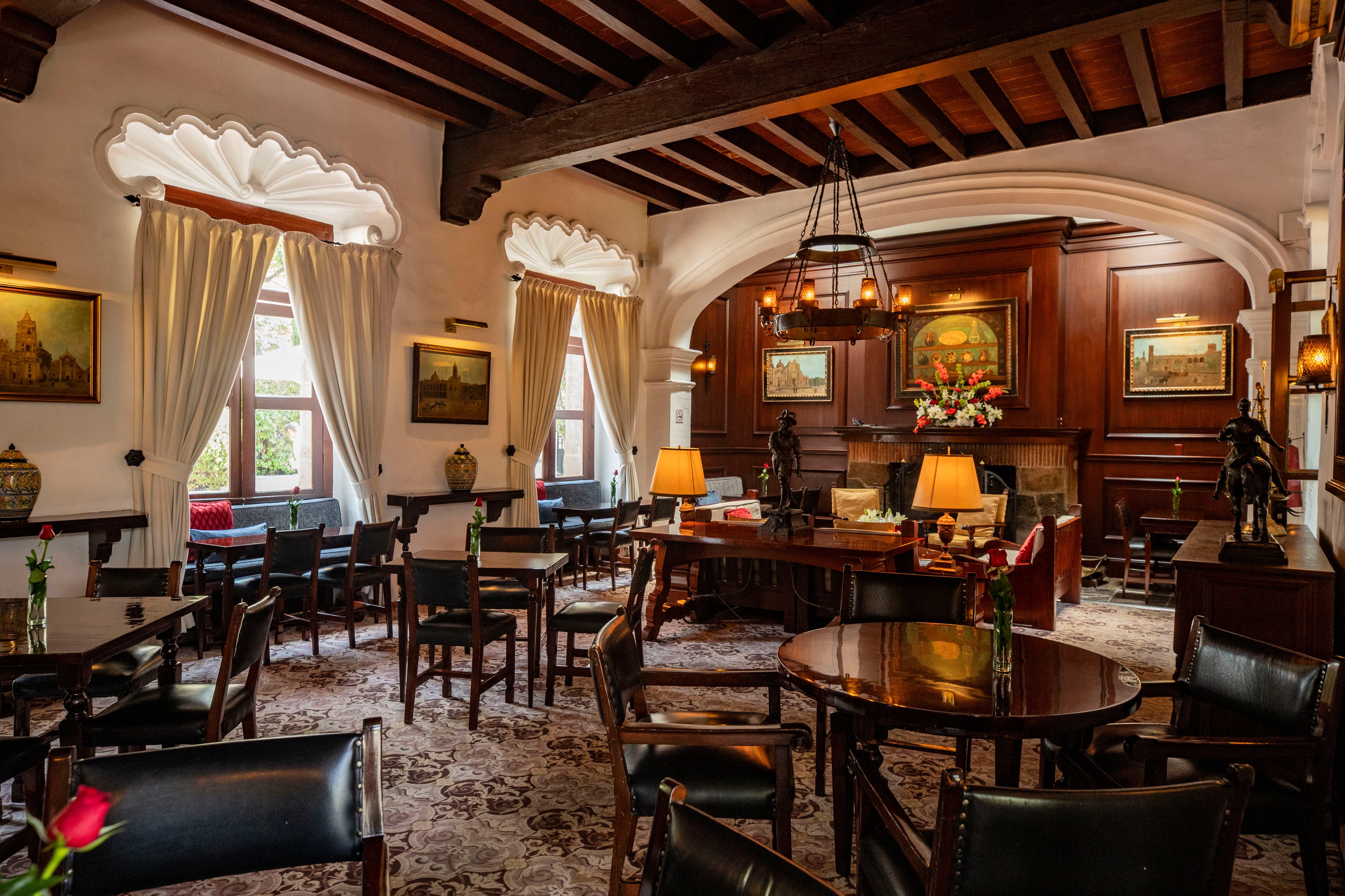 Un salón al interior de la Ex Hacienda de Goicoechea.