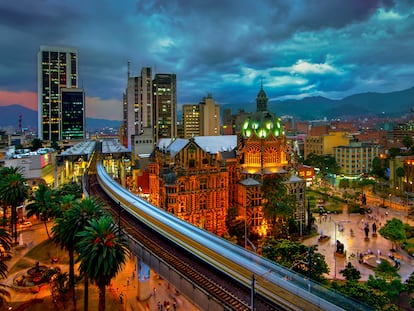 Vista del centro de Medellín.