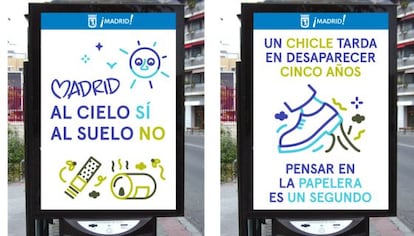 Algunos de los carteles de la campa&ntilde;a por la limpieza. 