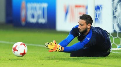 Donnarumma, durante o Europeu sub-21.