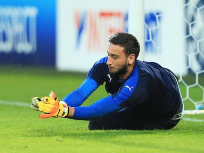 Donnarumma, durante o Europeu sub-21.