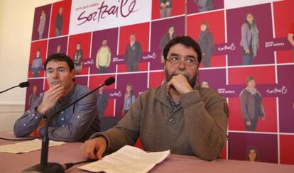 Joseba Álvarez, a la derecha, y Hasier Arraiz, durante la rueda de prensa.