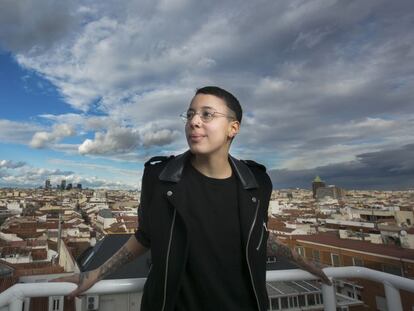 Nora Norman en la terraza de la Cadena SER en Madrid.