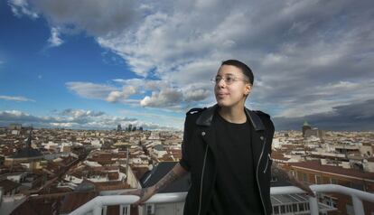 Nora Norman en la terraza de la Cadena SER en Madrid.