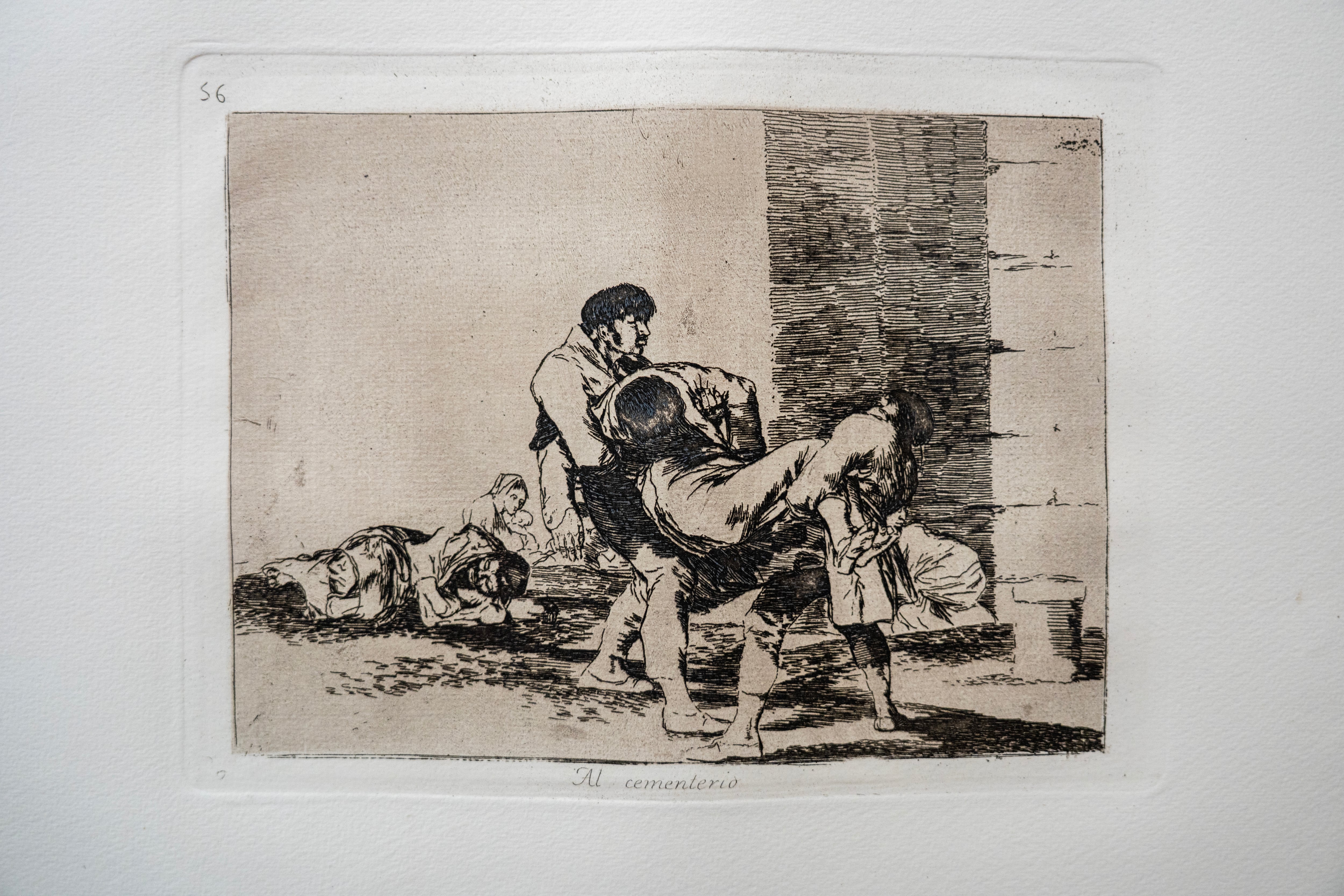 Uno de los grabados de Goya expuesto en la sala de exposiciones FRAGMENTOS.