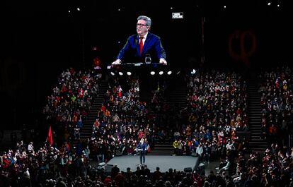 Jean-Luc Mélenchon, durante un acto de campaña en febrero.