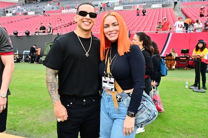 Daddy Yankee y su exmujer Mireddys González, el 1 de enero de 2023 en Tampa, Florida (Estados Unidos).