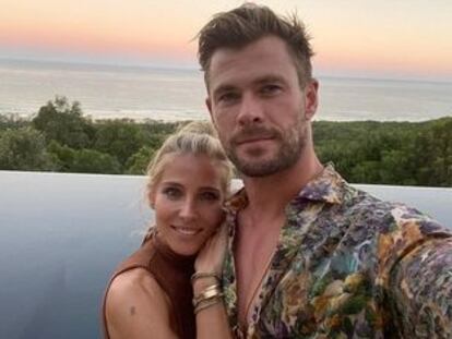 Elsa Pataky y Chris Hemsworth, en Byron Bay (Australia).