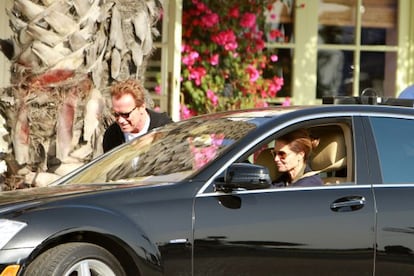 Arnold Schwarzenegger y Maria Shriver, fotografiados el 28 de febrero de 2012.