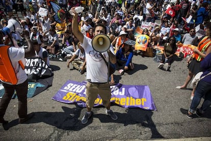 A demonstration at the White House on Tuesday.