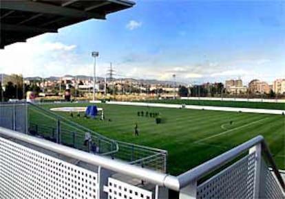 Campo principal de la Ciudad Deportiva del Espanyol en Sant Adrià de Besòs.