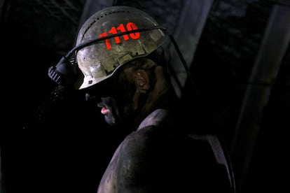 A worker at a coal mine in the village of Stonava, Czech Republic, in mid-October.