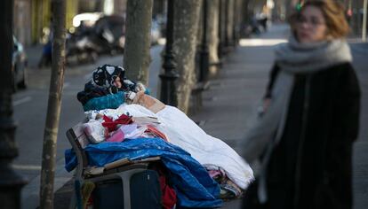 Una sensesostre a Barcelona.