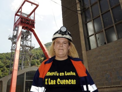 Bego&ntilde;a &Aacute;lvarez ha participado en las manifestaciones para salvar la miner&iacute;a. 