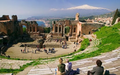 El teatro romano de Taormina.