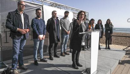 Ada Colau, durant la seva intervenció.