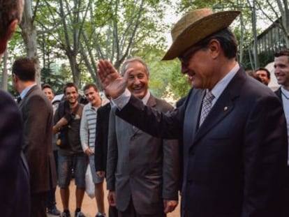 Artur Mas inaugura la feria agrícola de Sant Miquel, en Lleida.