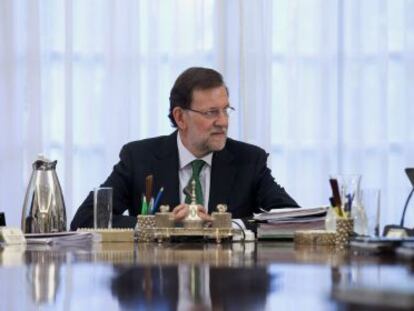 Rajoy en el pasado Consejo de Ministros.