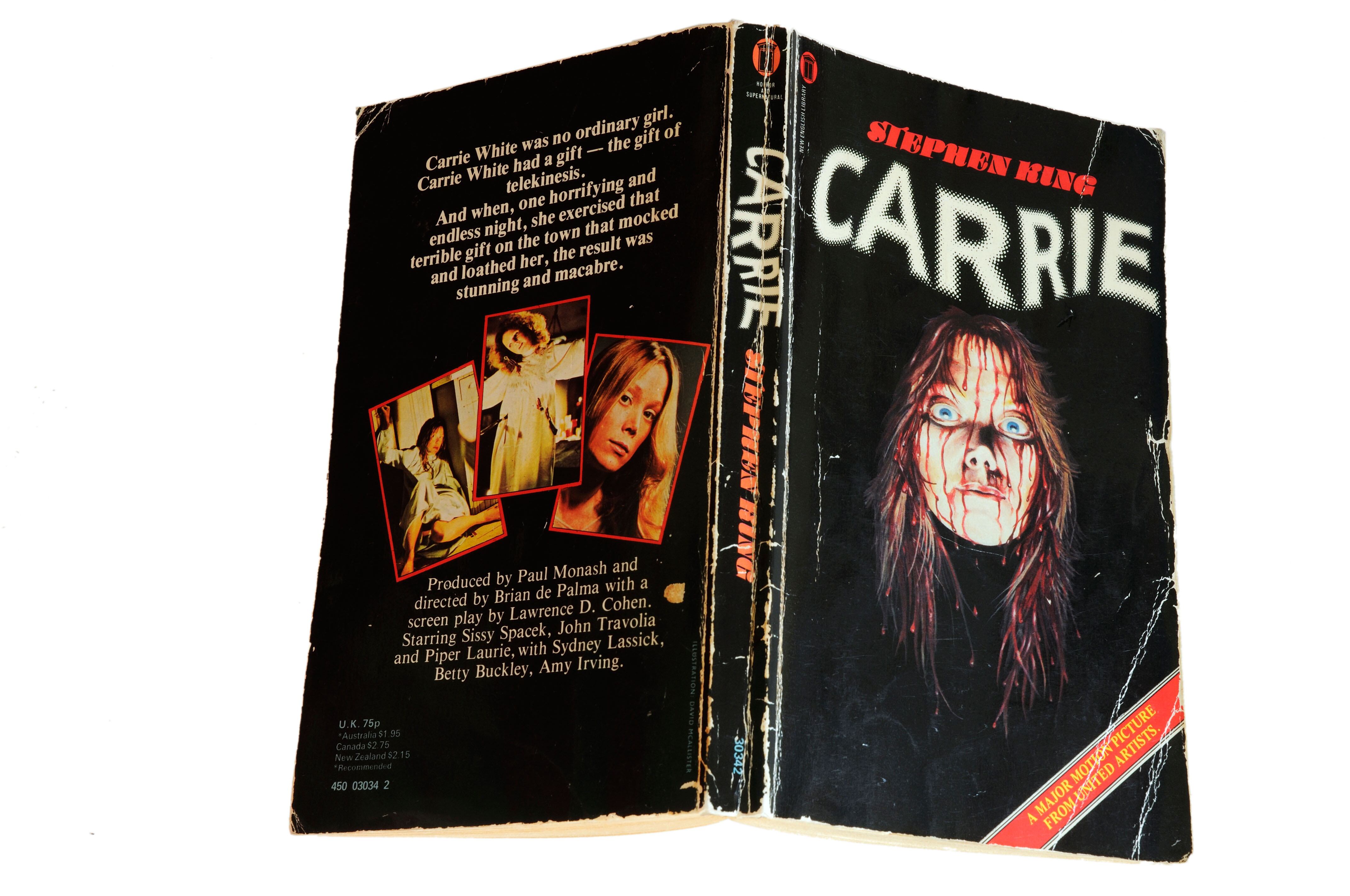 Portada de una edición estadounidense de 'Carrie'. 