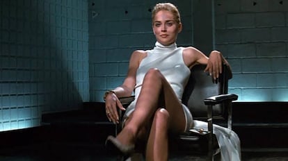 La actriz Sharon Stone en una de las escenas de 'Instinto básico'.