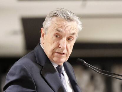 El presidente de la CNMC, José María Marín Quemada, durante su participación en el Fórum Europa, en Bilbao.