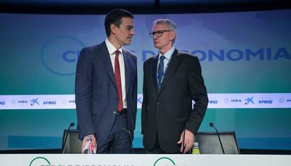 Pedro Sánchez i Antón Costas a Sitges.