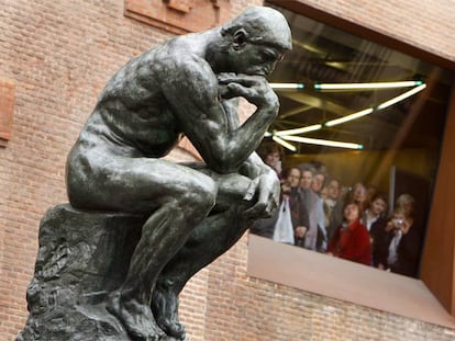 La escultura de Rodin medita en el paseo del Prado