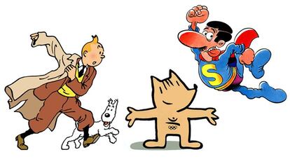 Tintin, Cobi i Superlópez, tres dels ídols d'en Bunyol.