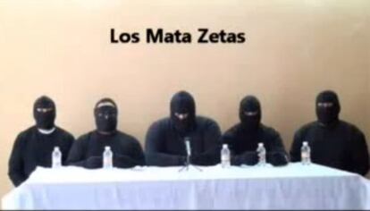 Captura de un vídeo de Los Mata Zetas, difundido en Internet el 24 de septiembre.