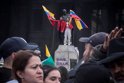 ¨El principal objetivo de las marchas es gritar "fuera Petro" y derrocar el gobierno del cambio.¨  escribió en su cuenta de X el presidente de Colombia al referirse a la jornada de protestas de este domingo.