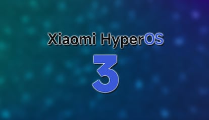 Logotipo de HyperOS 3 desarrolado por Xiaomi con fondo