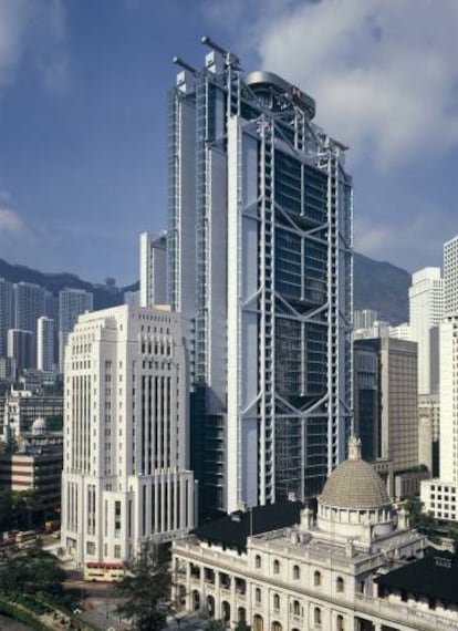 Edificio HSBC de Norman Foster en Hong Kong (1979-86). |