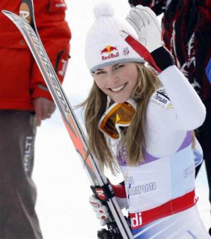 Lindsey Vonn celebra la victoria