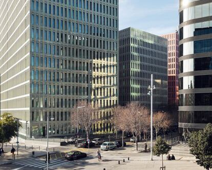 La Ciudad de la Justicia, a caballo entre los términos municipales de Barcelona y L'Hospitalet, obra de David Chipperfield y Fermín Vázquez.