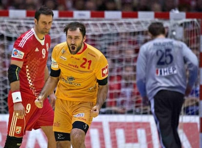 Cañellas celebra un gol ante Craocia