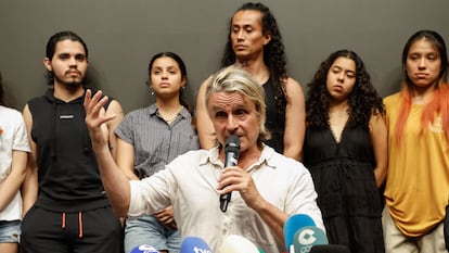 El compositor y productor teatral español Nacho Cano durante la rueda de prensa que ofreció tras su detención en julio de 2024.