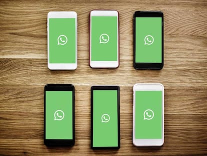 Smartphones con WhatsApp