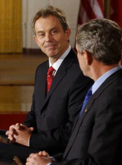 Tony Blair y George Bush, en la Casa Blanca el 31 de enero de 2003.
