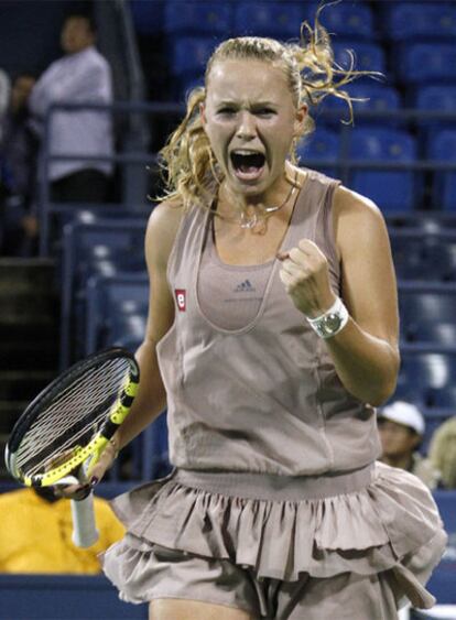 La danesa Wozniacki, tras pasar a la final.